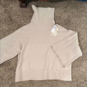 Cozy Beige Cowl Neck Sweater